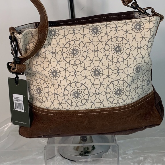 Myra Bag Handbags - Myra Bags Ferris Wheel Upcycled Canvas Crossbody Bag S-1034